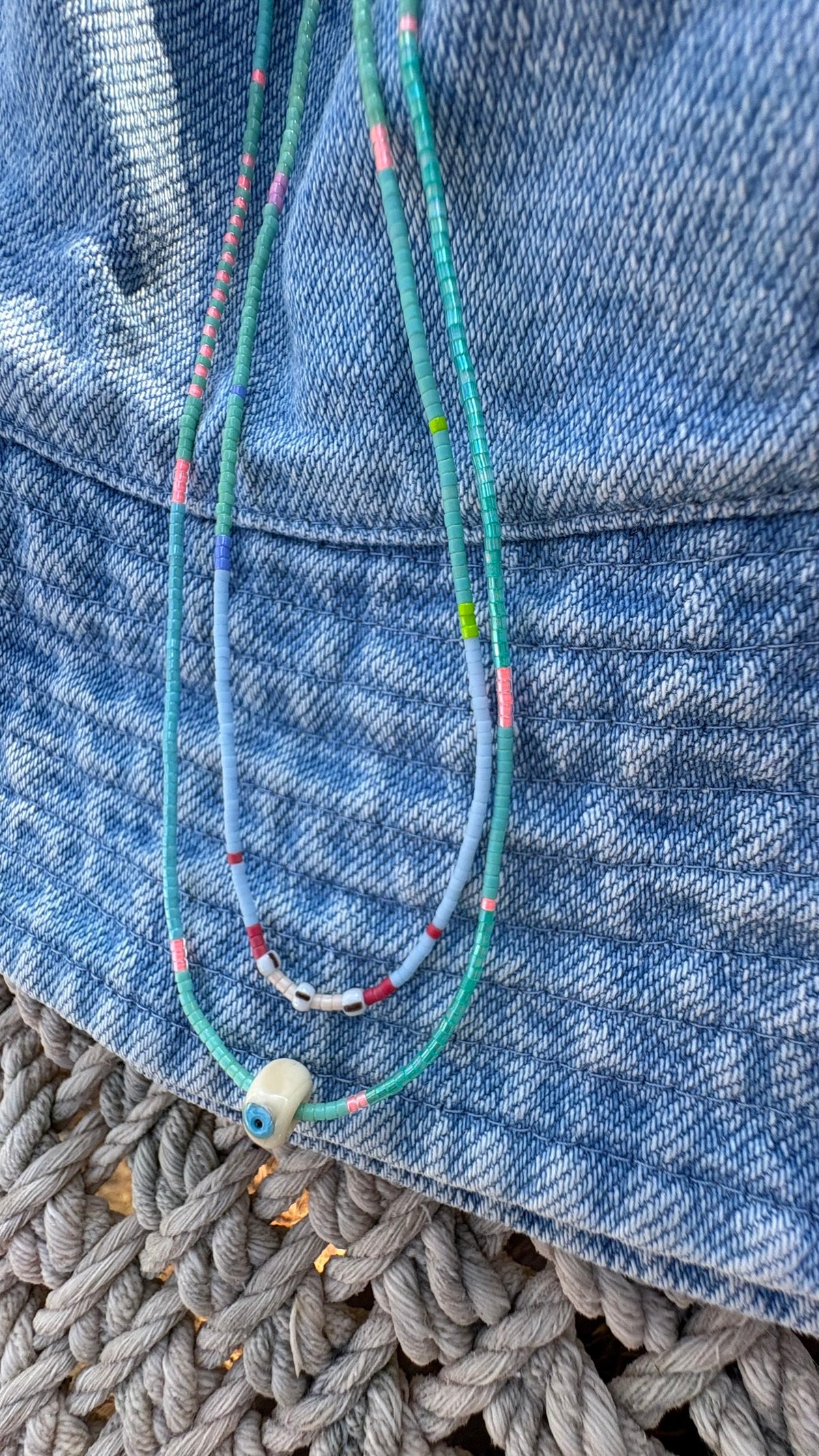 Rainbow Miyuki summer necklace