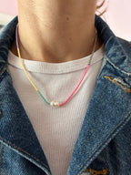 Miyuki necklace with a cultured pearl — Koï Design handmade necklace, photo 3