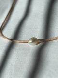 Peach Miyuki necklace with a cultured pearl — Koï Design handmade necklace, photo 5