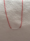 Red string kabbalah necklace, sterling silver — Koï Design handmade necklace, photo 6