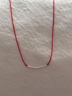 Red string kabbalah necklace, sterling silver — Koï Design handmade necklace, photo 6