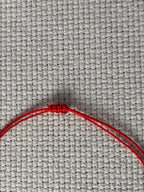 Red string sterling silver kabbalah necklace — Koï Design handmade necklace, photo 6