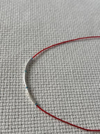 Red string sterling silver kabbalah necklace — Koï Design handmade necklace, photo 7