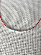 Red string sterling silver kabbalah necklace — Koï Design handmade necklace, photo 5