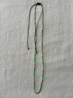 Green Miyuki and striped glass necklace — Koï Design handmade necklace, photo 7