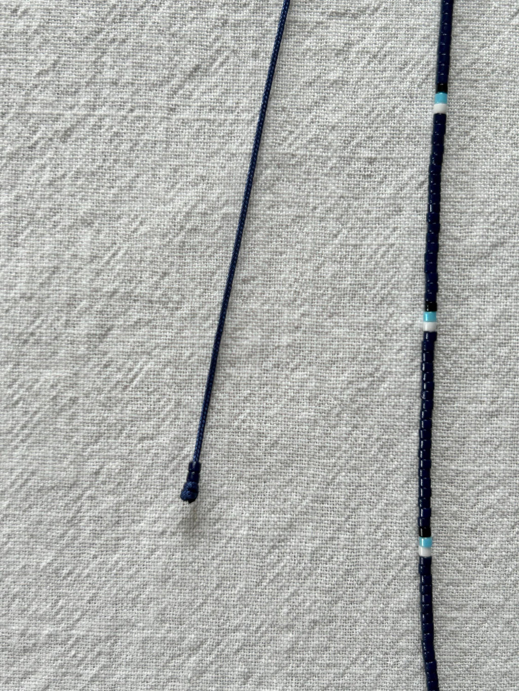 Evil-eye Miyuki necklace on a red string — Koï Design handmade necklace, photo 5