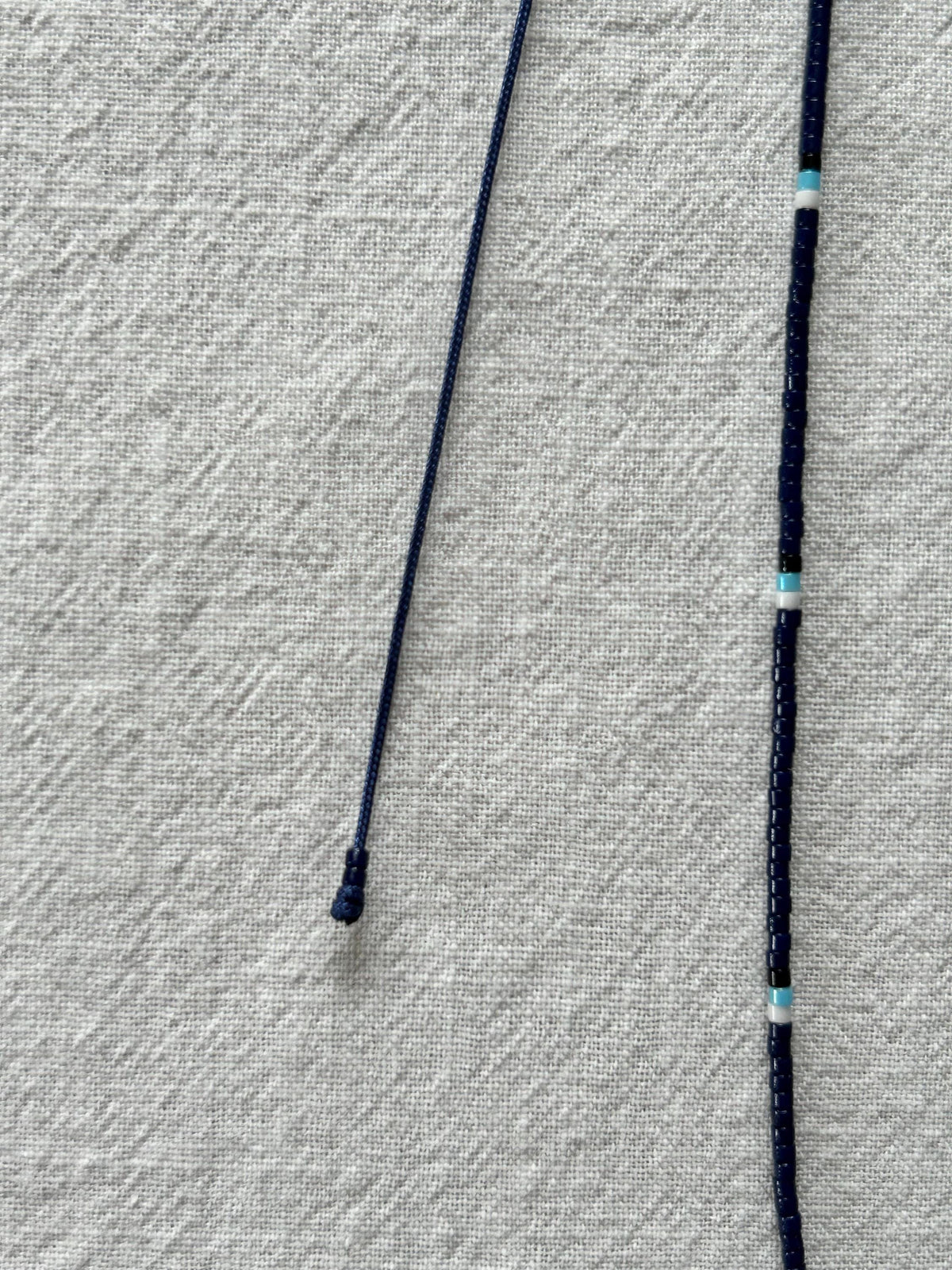 Evil-eye Miyuki necklace on a red string — Koï Design handmade necklace, photo 5