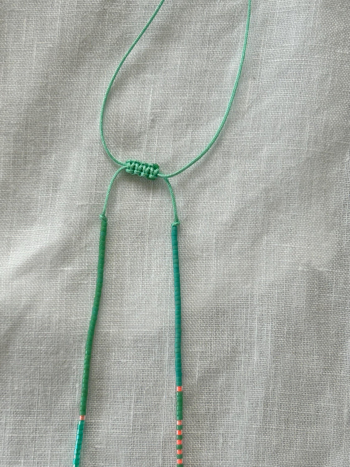 Multicolour Miyuki necklace with an evil eye — Koï Design handmade necklace, photo 7