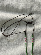 Green Miyuki and striped glass necklace — Koï Design handmade necklace, photo 10