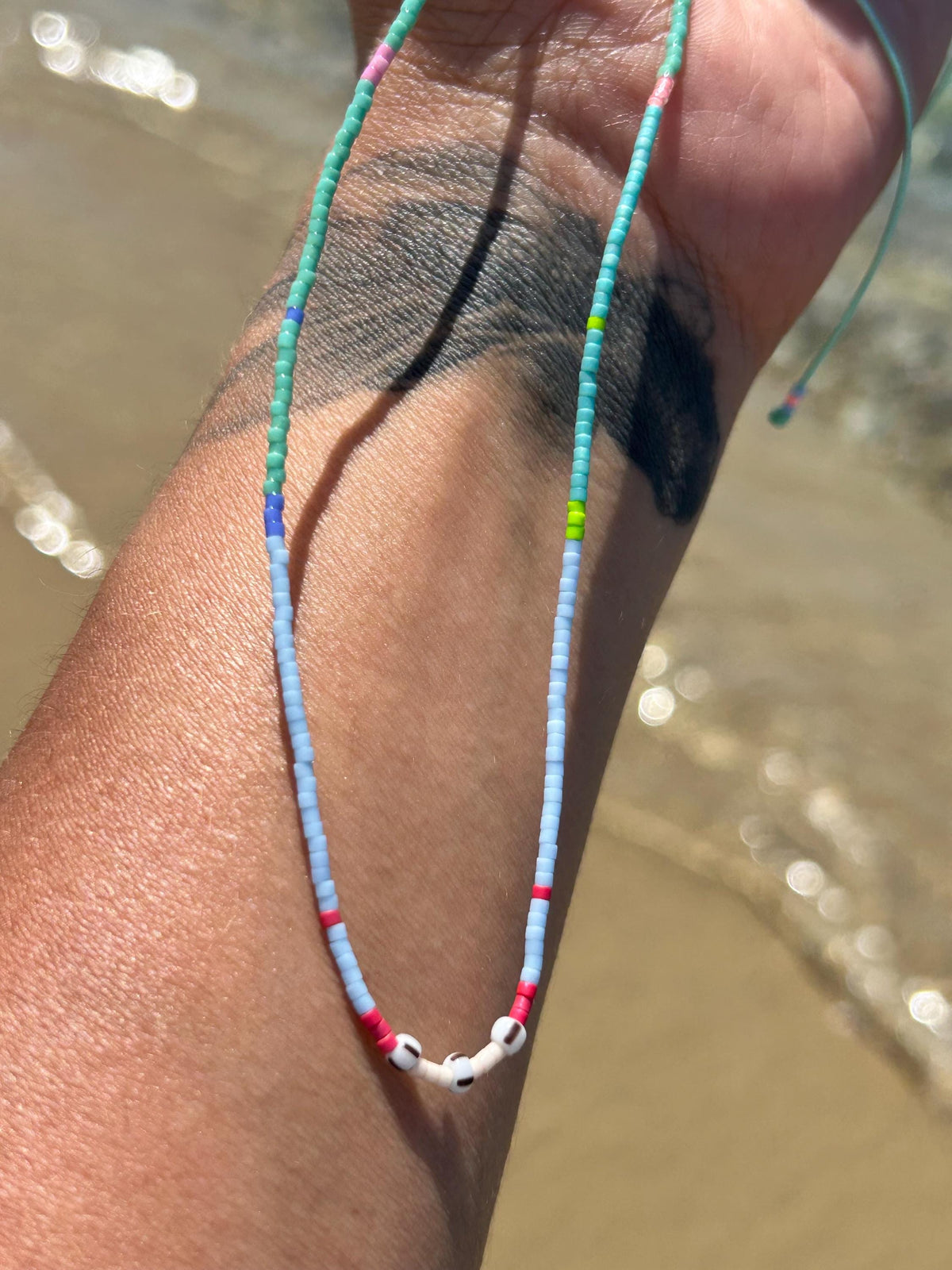 Rainbow Miyuki summer necklace — Koï Design handmade necklace, photo 2