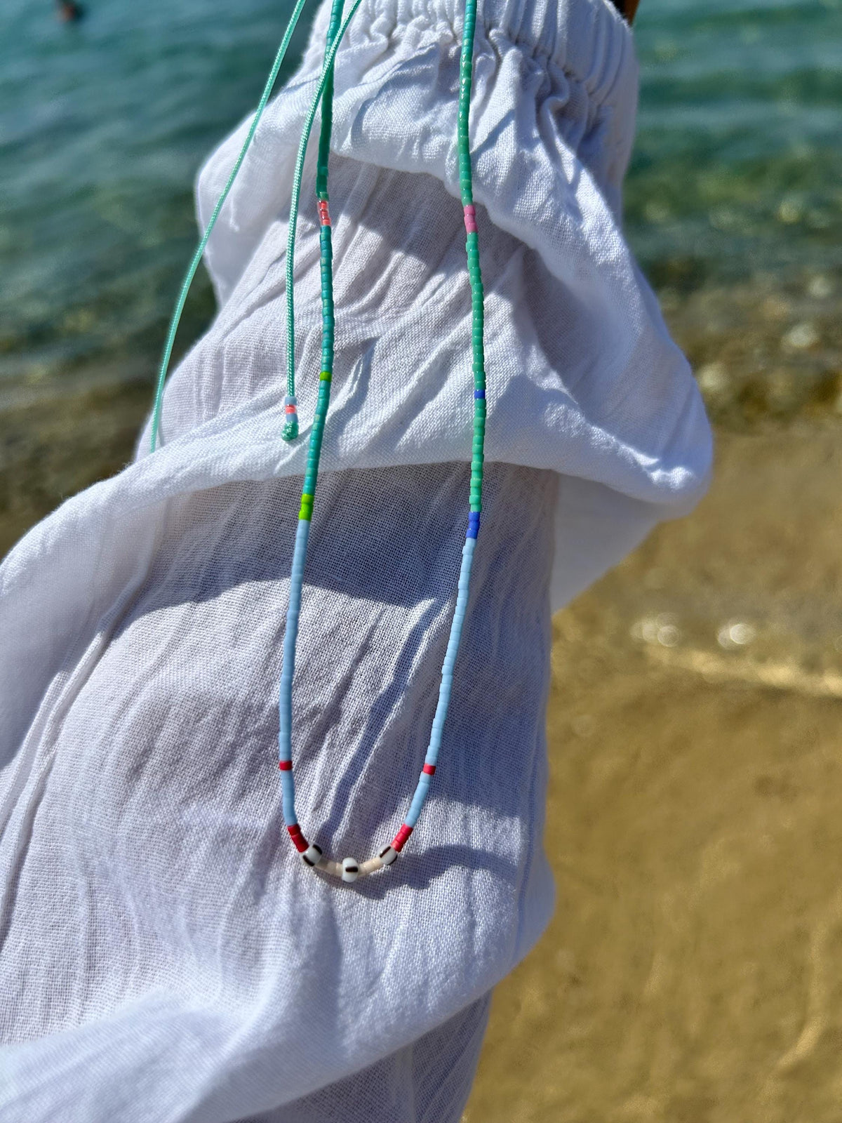 Rainbow Miyuki summer necklace — Koï Design handmade necklace, photo 3