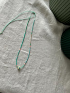 Multicolour Miyuki necklace with an evil eye — Koï Design handmade necklace, photo 1