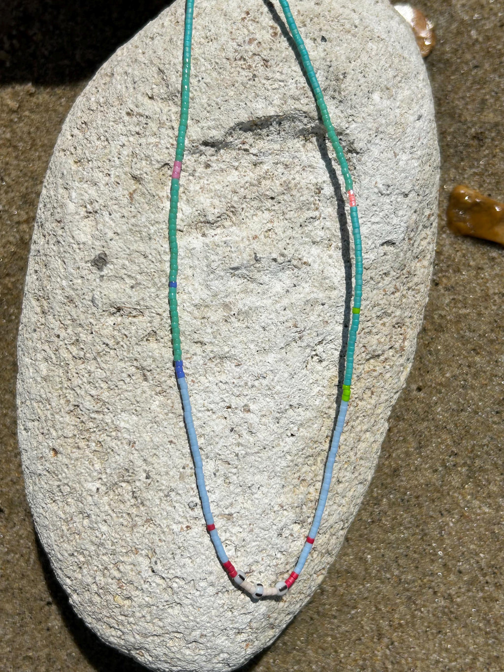 Rainbow Miyuki summer necklace — Koï Design handmade necklace, photo 1