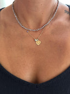 Striped glass bead necklace — Koï Design handmade necklace, photo 2