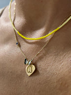 Butter yellow Miyuki necklace — Koï Design handmade necklace, photo 1