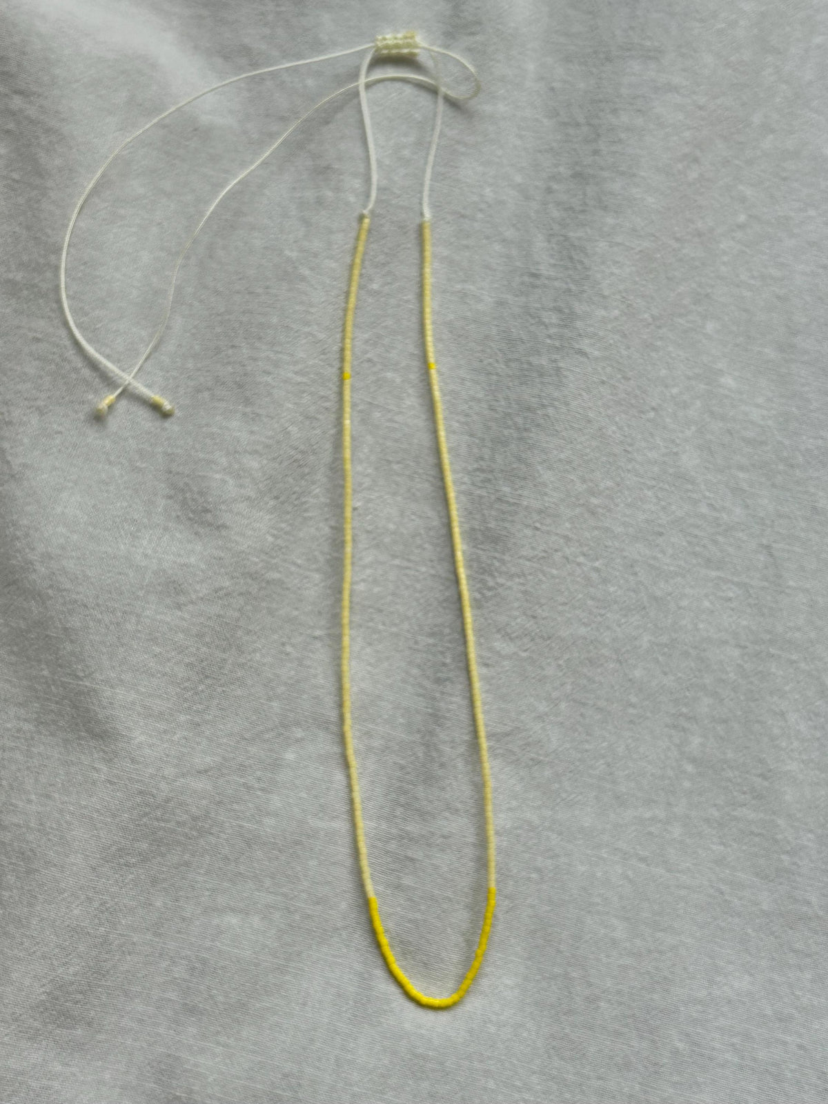Butter yellow Miyuki necklace — Koï Design handmade necklace, photo 10