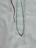Miyuki necklace with a gold-plated charm — Koï Design handmade necklace, photo 1