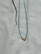 Miyuki necklace with a gold-plated charm — Koï Design handmade necklace, photo 1
