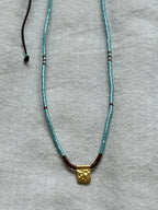 Miyuki necklace with a gold-plated charm — Koï Design handmade necklace, photo 8