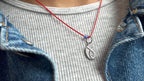 Silver fish on a red string — Koï Design handmade necklace, photo 8