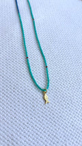 Miyuki necklace with a gold-plated fish charm — Koï Design handmade necklace, photo 6