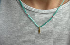 Miyuki necklace with a gold-plated fish charm — Koï Design handmade necklace, photo 3