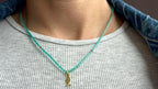 Miyuki necklace with a gold-plated fish charm — Koï Design handmade necklace, photo 1