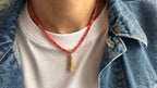 Moveable koi with quartz beads, gold-plated — Koï Design handmade necklace, photo 3