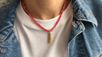 Moveable koi with quartz beads, gold-plated — Koï Design handmade necklace, photo 4