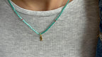 Miyuki necklace with a gold-plated fish charm — Koï Design handmade necklace, photo 4